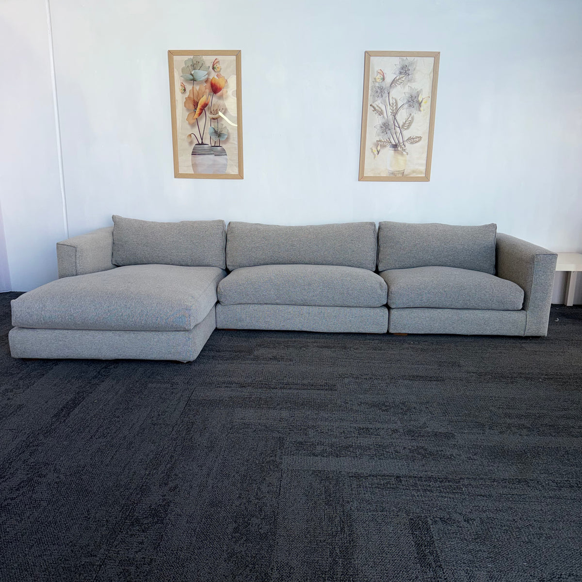Long Island 5.5 Seater Cotton Filled Couch with Chaise – Cloud Comfort