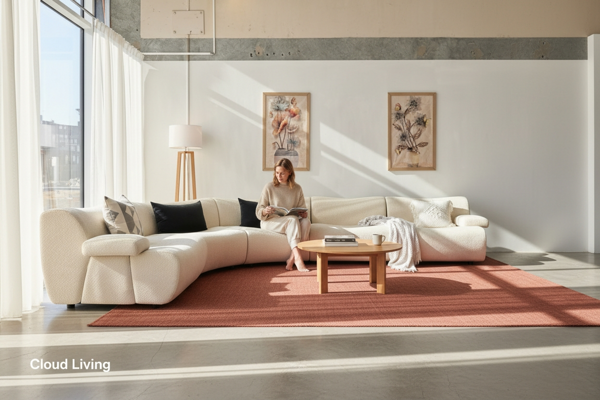 King Cloud 5 Piece Modular Curve Sofa