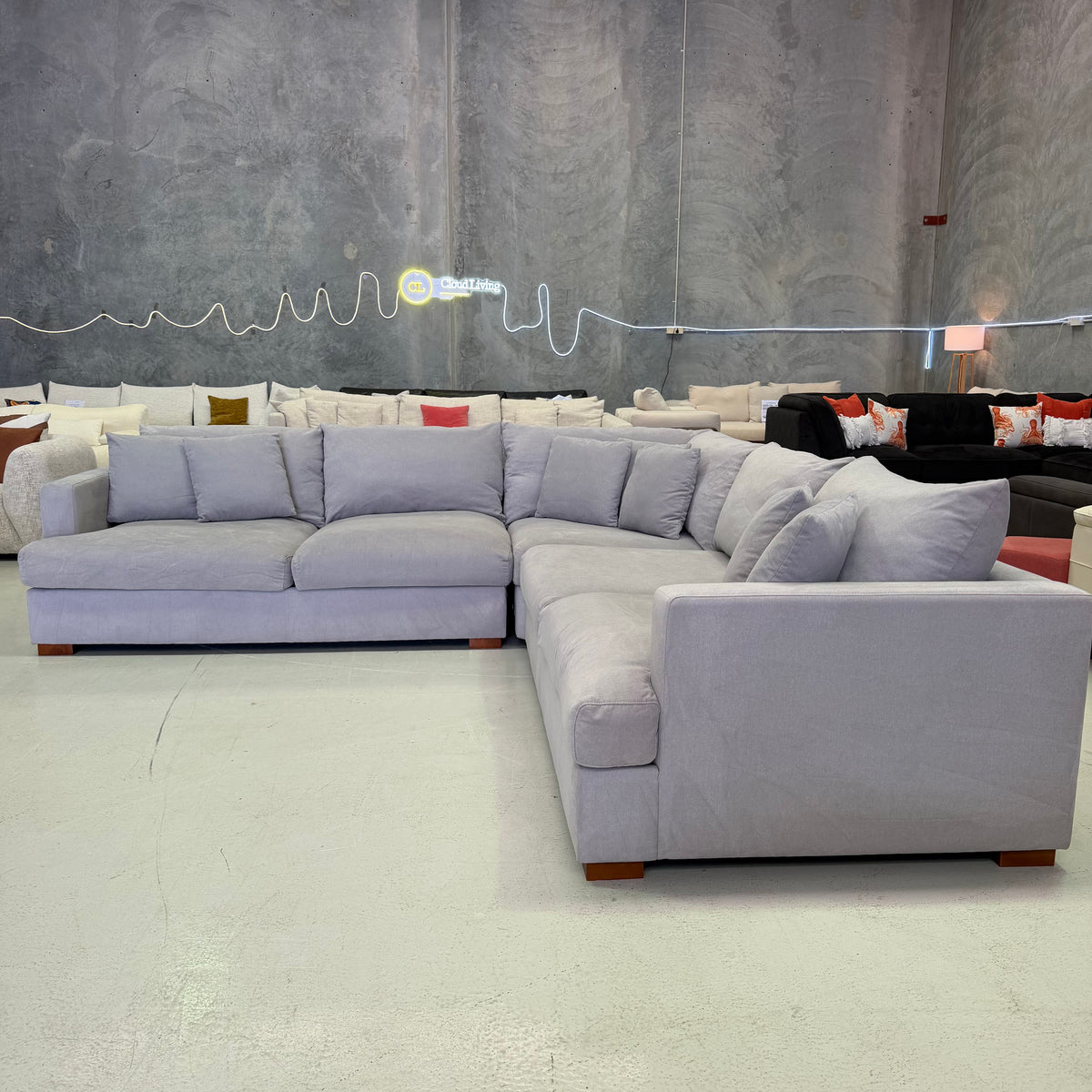 The Furniture Gallery Monaco Corner  Sofa 6 Seater