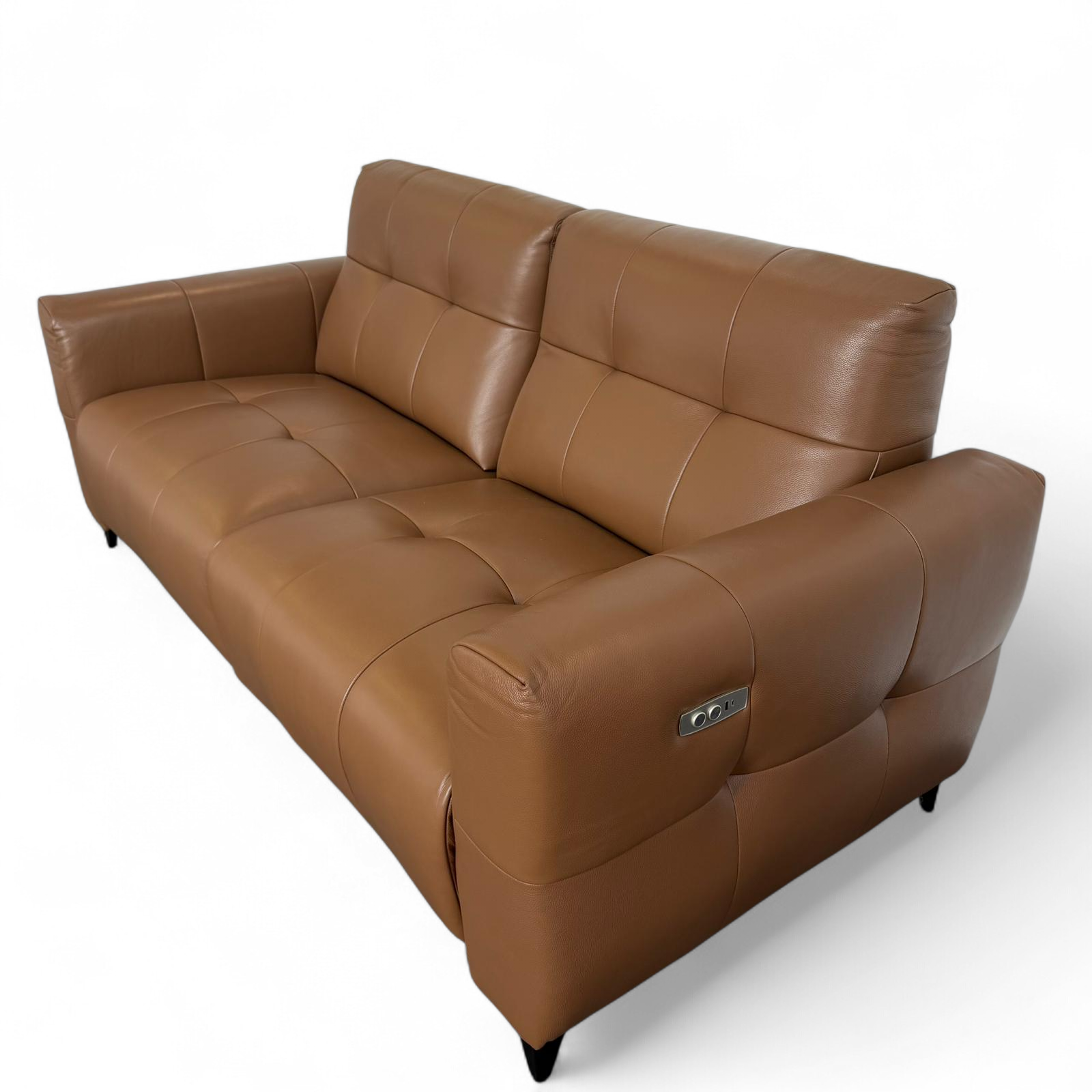 Celeste Recliner Sofa — Tan Leather 2 Seater