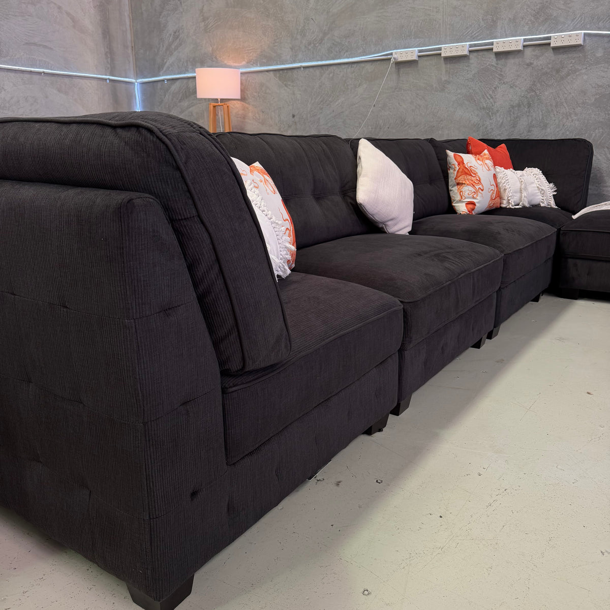 Harvey Norman Modular Corro Seater Couch Lounge Sofa with Ottoman $1680 Only