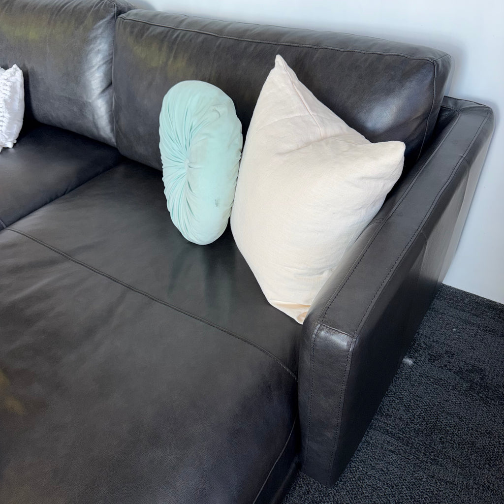 Furniture Gallery Brooklyn Genuine Leather 5.5 Seater Sofa with Chaise