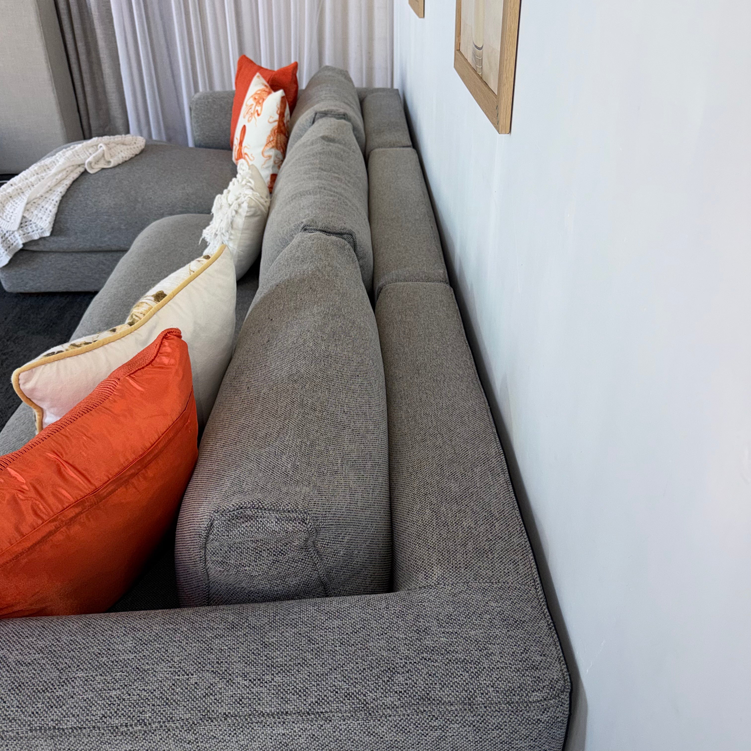 Long Island 5.5 Seater Cotton Filled Couch with Chaise – Cloud Comfort