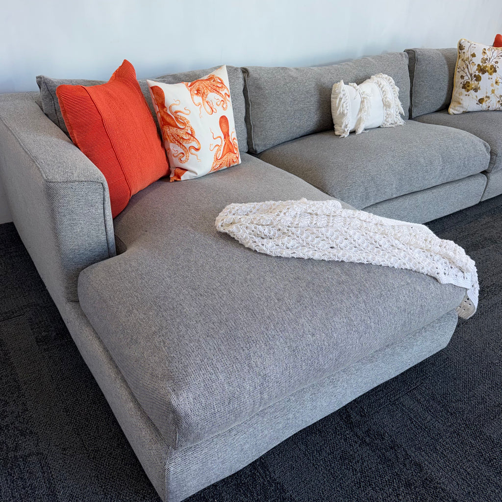 Long Island 5.5 Seater Cotton Filled Couch with Chaise – Cloud Comfort
