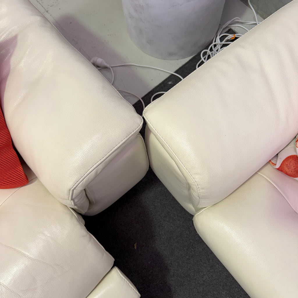 Nick Scali Electric Recliner Leather Sofa Set with Chaise – 2.5 + 2 Seater