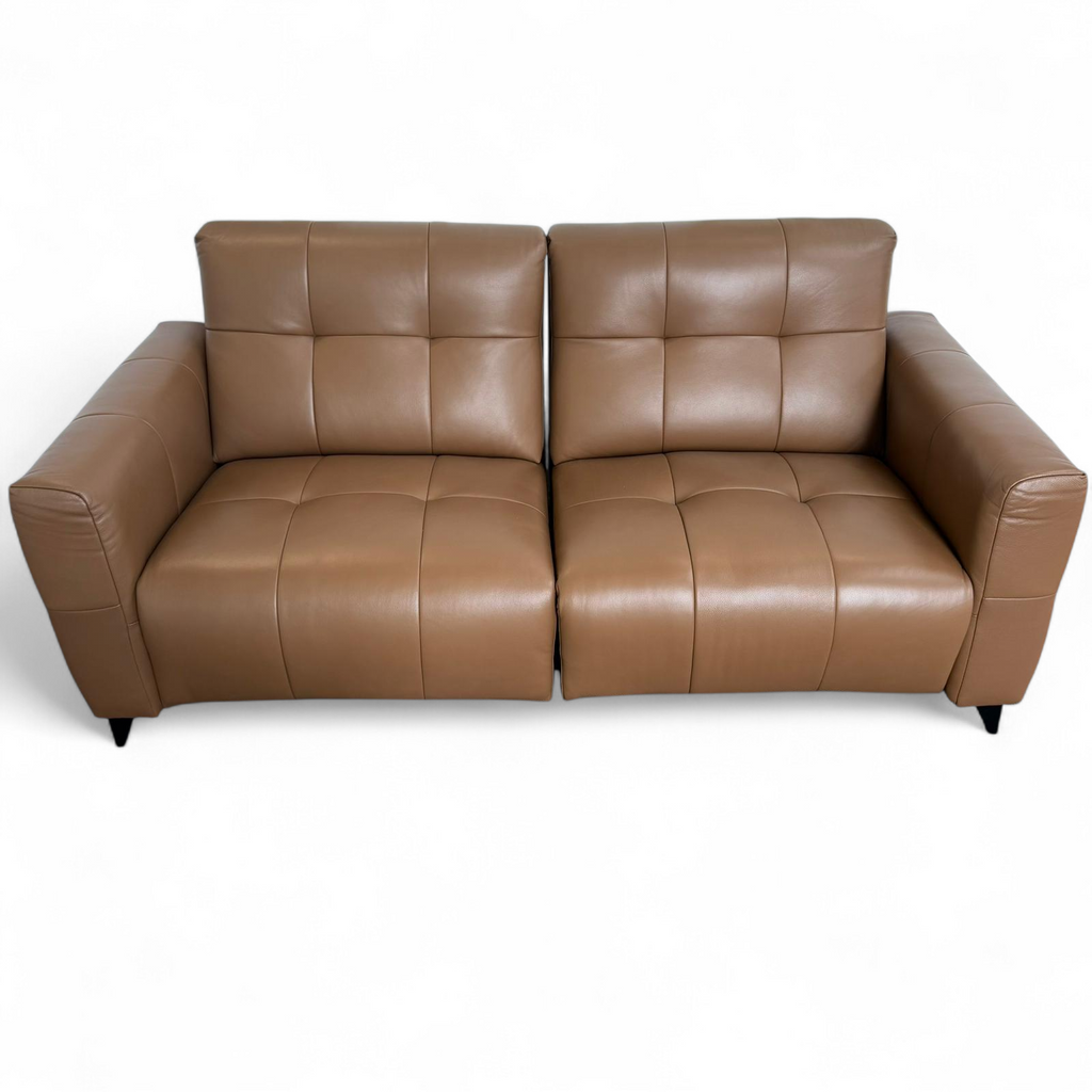 Celeste Recliner Sofa — Tan Leather 2 Seater