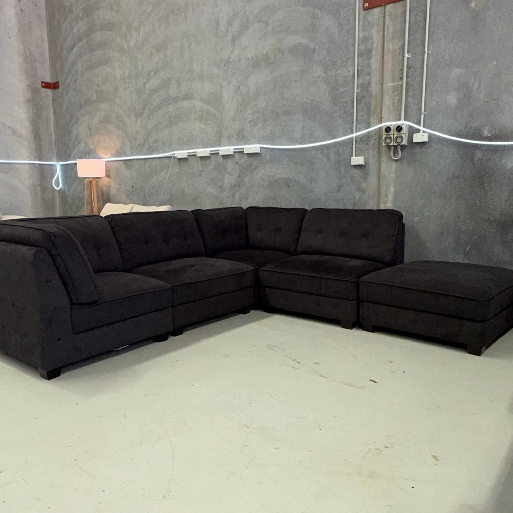 Harvey Norman Modular Corro Seater Couch Lounge Sofa with Ottoman $1680 Only