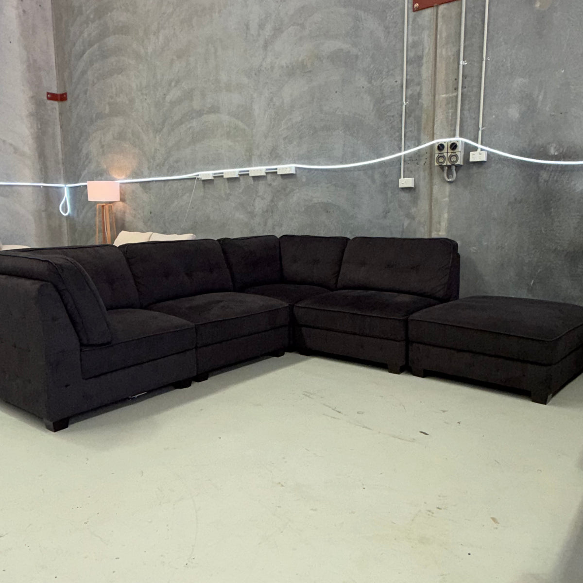 Harvey Norman Modular Corro Seater Couch Lounge Sofa with Ottoman $1680 Only