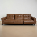 Celeste Recliner Sofa — Tan Leather 3 Seater