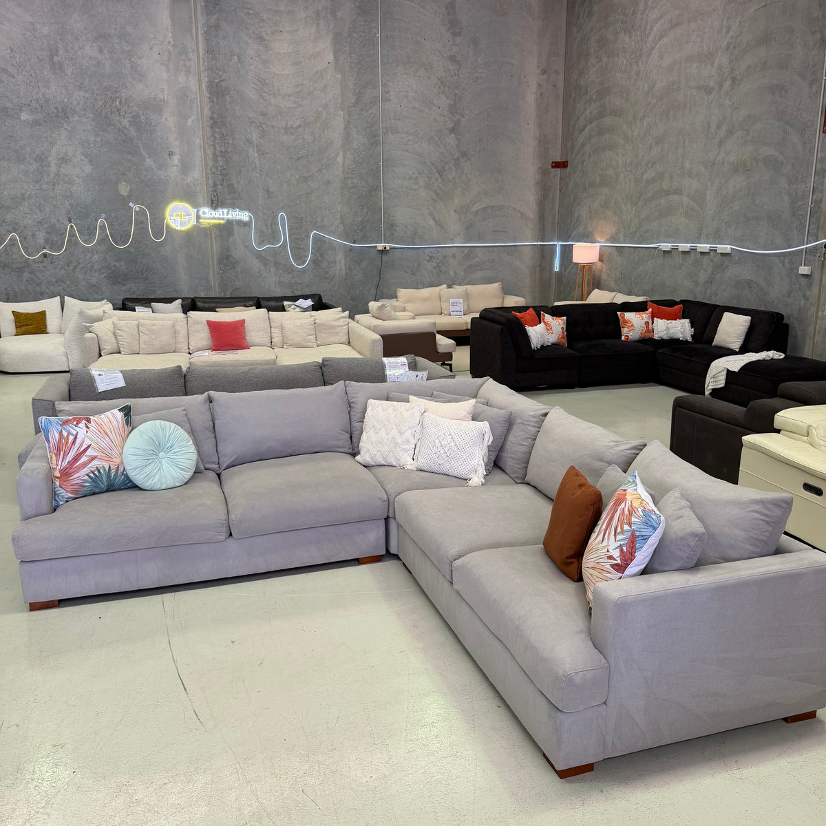 The Furniture Gallery Monaco Corner  Sofa 6 Seater