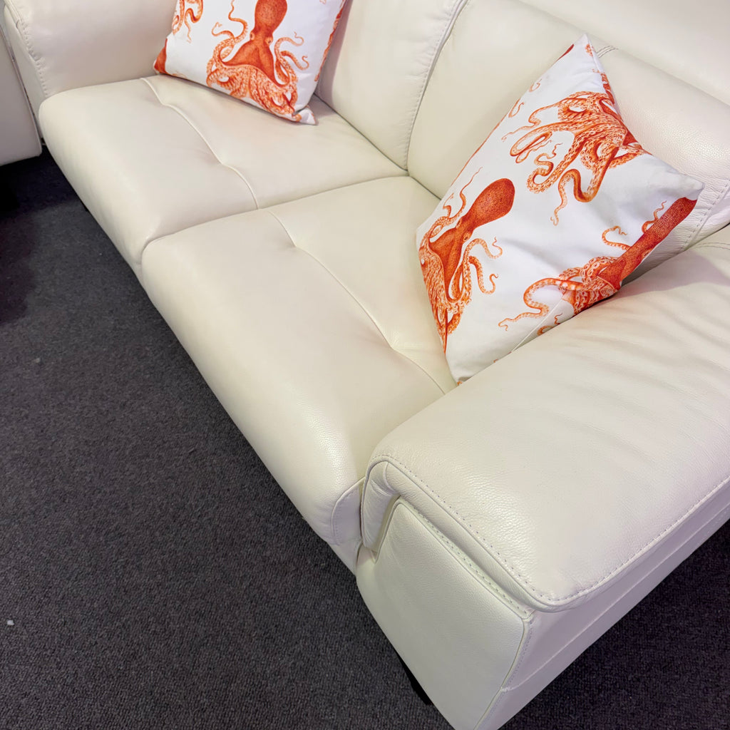 Nick Scali Electric Recliner Leather Sofa Set with Chaise – 2.5 + 2 Seater