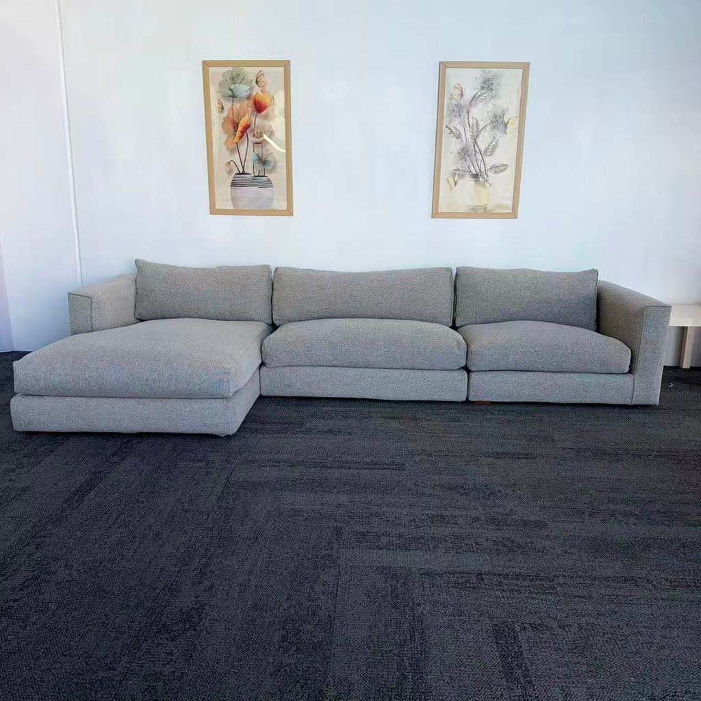 Long Island 5.5 Seater Cotton Filled Couch with Chaise – Cloud Comfort
