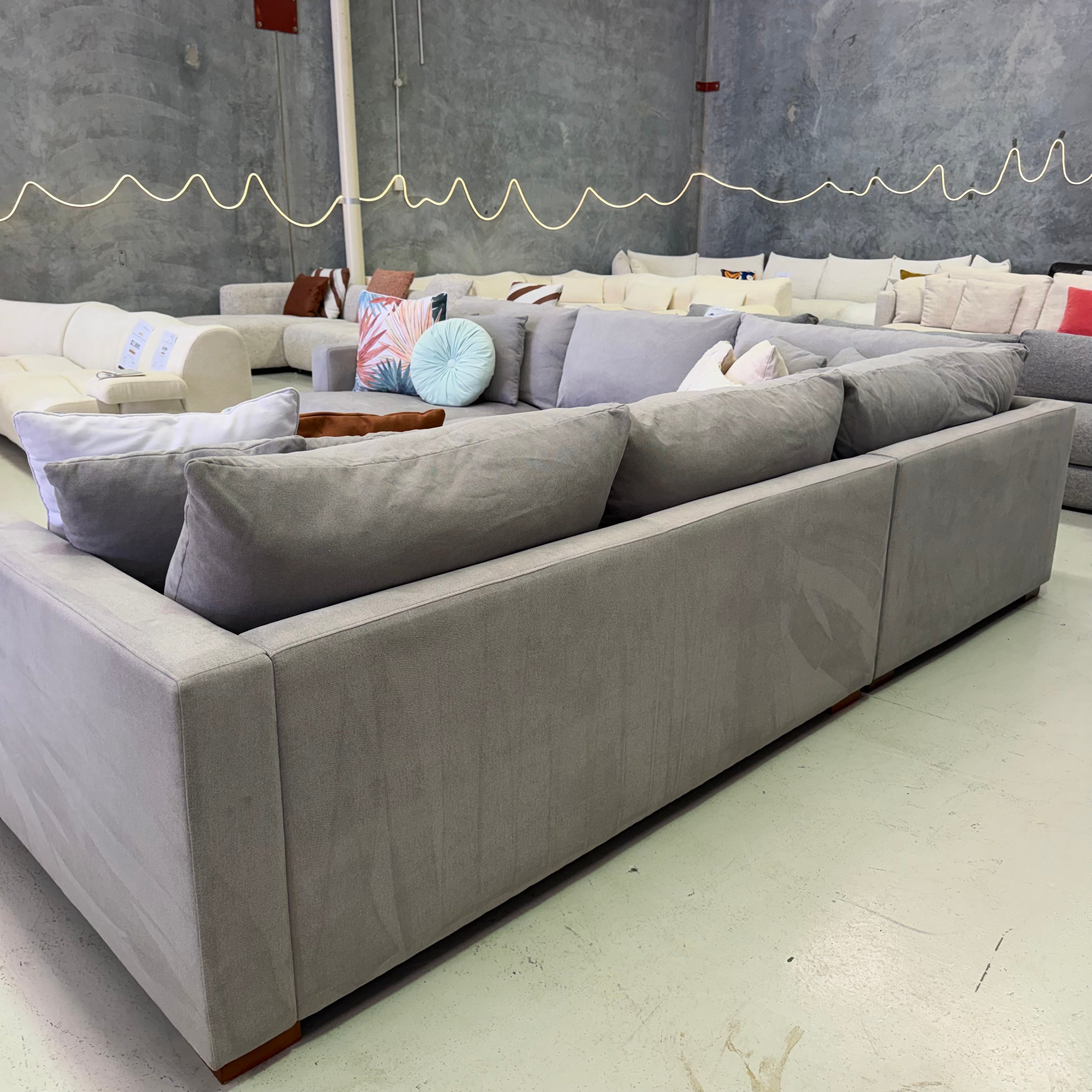 The Furniture Gallery Monaco Corner  Sofa 6 Seater
