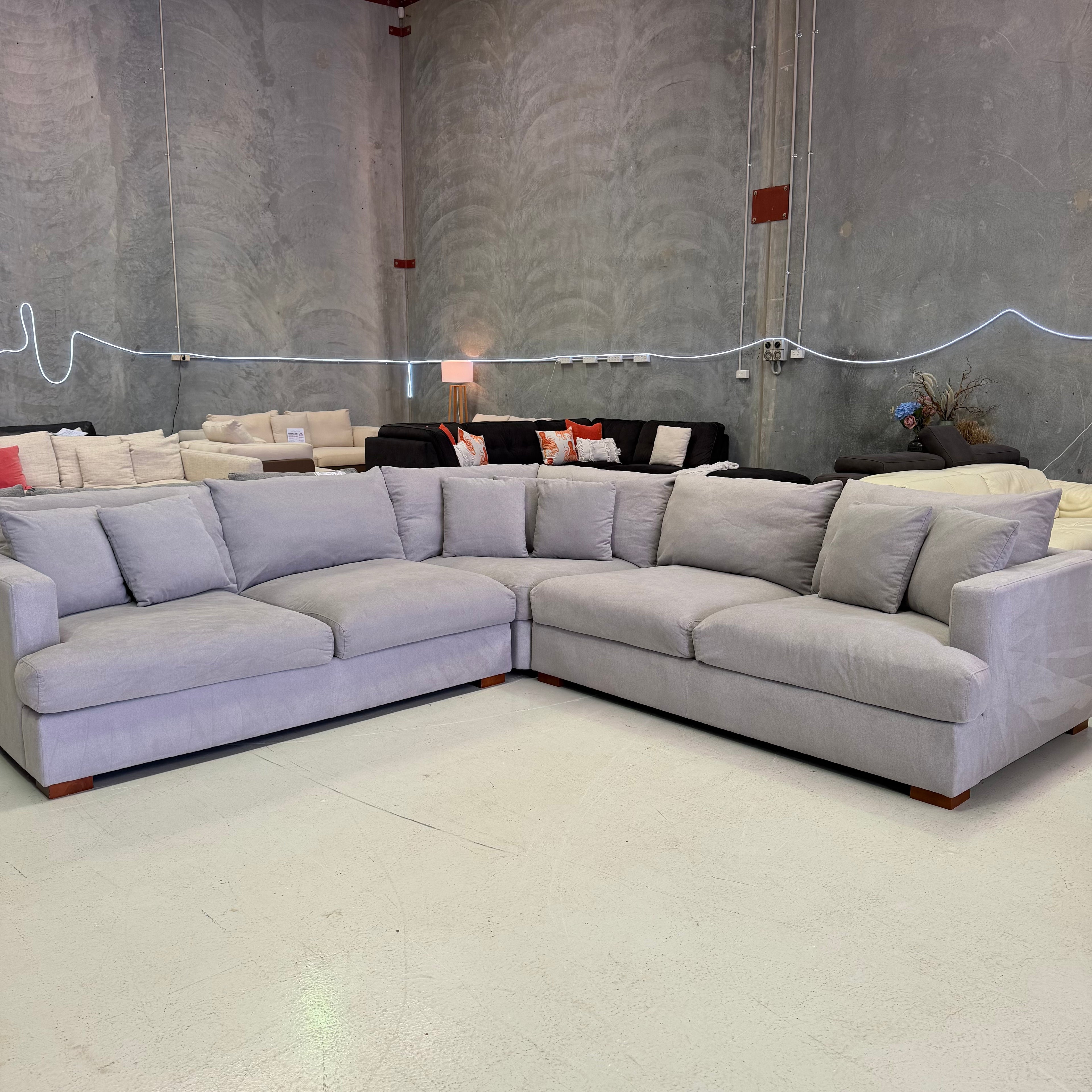 The Furniture Gallery Monaco Corner  Sofa 6 Seater