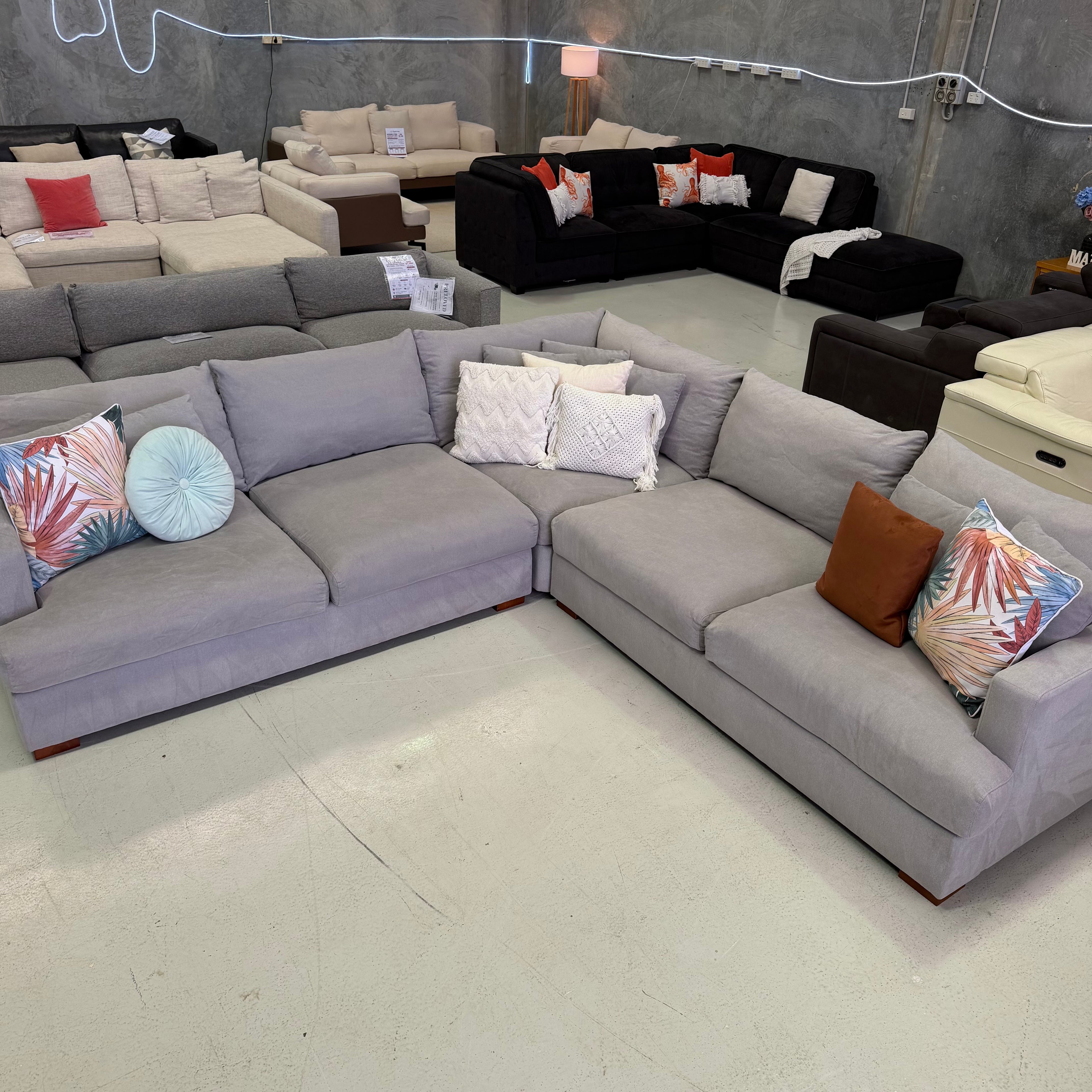 The Furniture Gallery Monaco Corner  Sofa 6 Seater