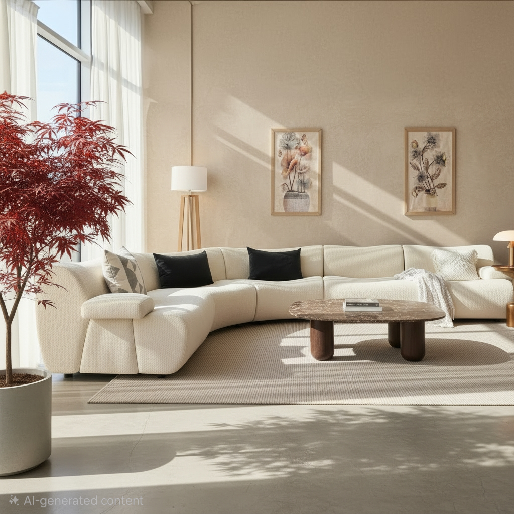 King Cloud 5 Piece Modular Curve Sofa