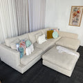 Freedom Long Island 5.5 Seater Feather-Filled Couch with Chaise & Ottoman